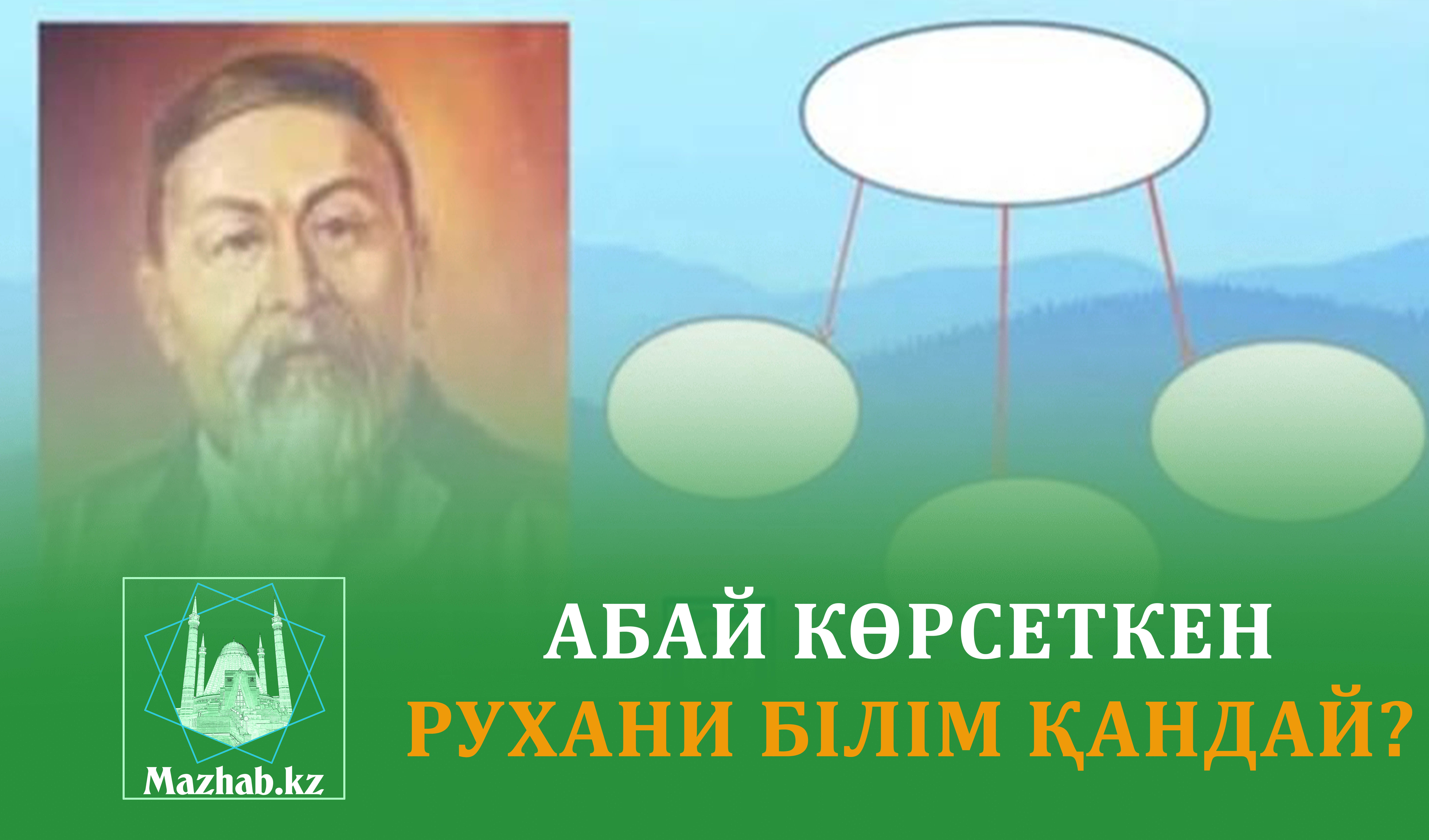 АБАЙ КӨРСЕТКЕН РУХАНИ БІЛІМ ҚАНДАЙ?