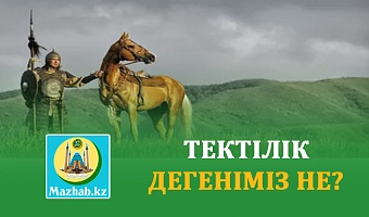 ТЕКТІЛІК ДЕГЕНІМІЗ НЕ?